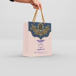 Royal Ganesha Customized Thamboolam Bags with Gold Rope