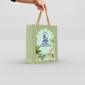 Palace Archway Return Gift Paper Bag with Gold Handles