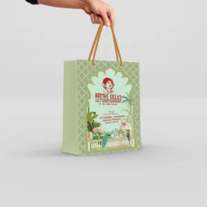 Palace Archway Return Gift Paper Bag with Gold Handles